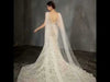 Luxury Long Tulle Wedding Cape Veil With Beadings V642xmj